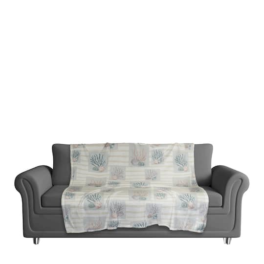 Shell Panels Coral Fleece Blanket